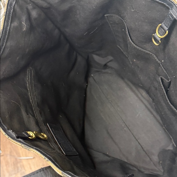 Coach Black and Tan Signature Tote - Picture 8 of 10